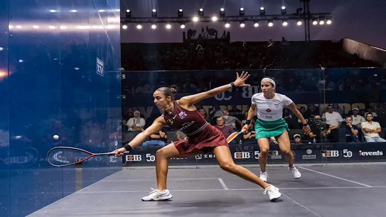 هانيا الحمامي تفوز على نوران جوهر