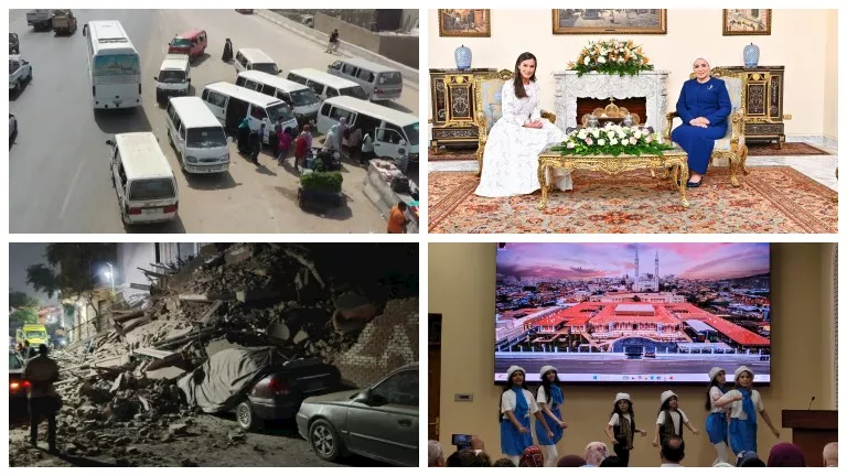 حدث منتصف الليل| انهيار عقار مكون من 5 طوابق في باب الشعرية.. وأمطار ع