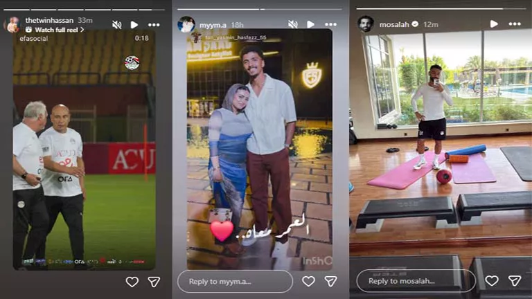 ستوري نجوم كرة القدم.. محمد صلاح في الجيم.. ونجوم الأهلي والزمالك في م