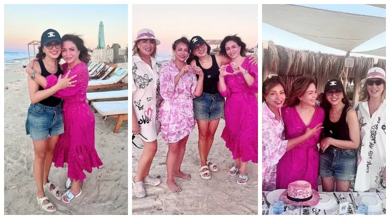 أحدث ظهور لـ أنغام مع إلهام شاهين وليلى علوي وإيناس الدغيدي في الساحل