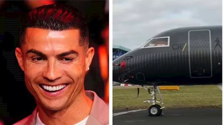 قصر في الهواء.. 10 صور تكشف تفاصيل طائرة كريستيانو رونالدو الفاخرة