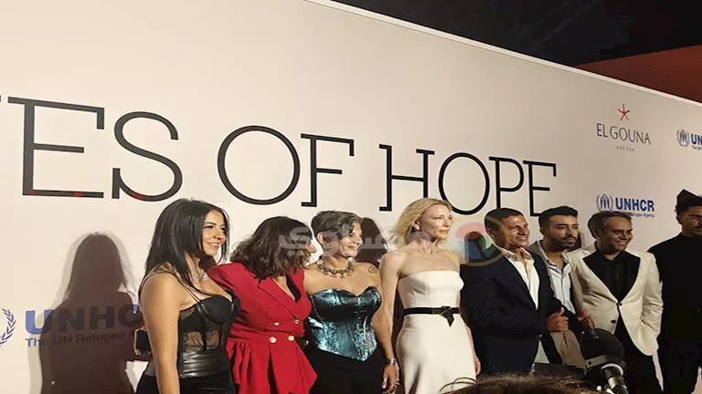 بالصور| يسرا ترحب بالنجمة العالمية كيت بلانشيت وتستقبلها بحفل خاص بمهر