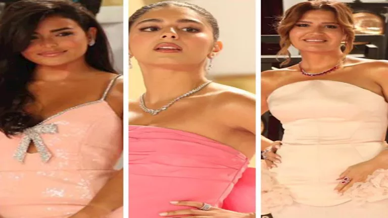 أسماء جلال جريئة .. اللون الوردي يسيطر على إطلالات النجمات في ختام الج