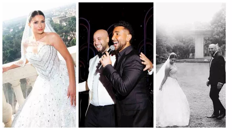 20 صورة جديدة من حفل زفاف حاتم صلاح