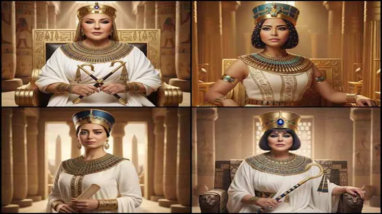 شيرين وهنا الزاهد الأبرز.. 20 صورة لنجمات الفن بالزي الفرعوني احتفالا