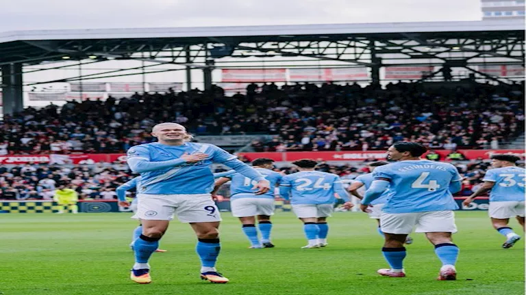 مانشستر سيتي يفوز على برينتفورد في الدوري الإنجليزي