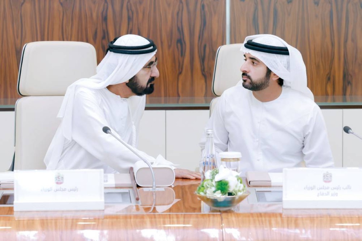 محمد بن راشد في حديث مع حمدان بن محمد