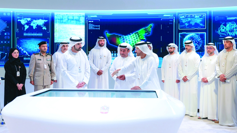 حمدان بن محمد يشهد جانباً من التمرين الوطني لـ «الطوارئ والأزمات» و«الأمن السيبراني»