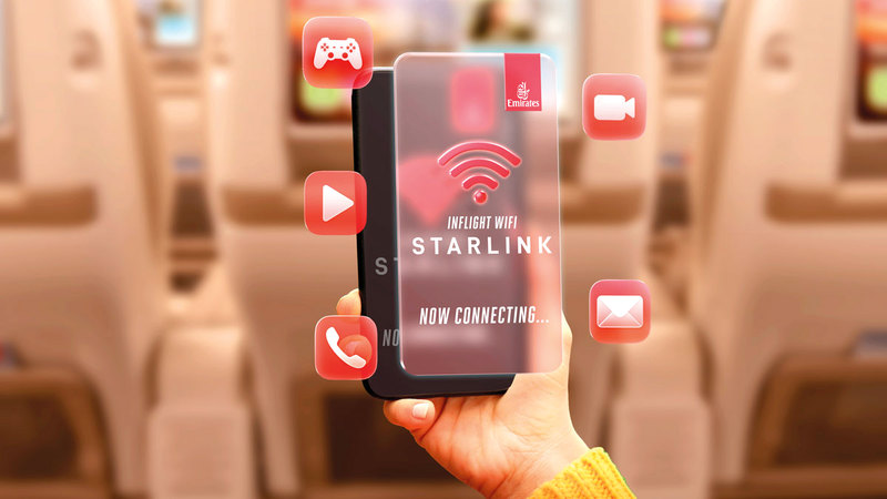 «طيران الإمارات» تزوّد 232 طائرة بخدمة «ستارلينك»