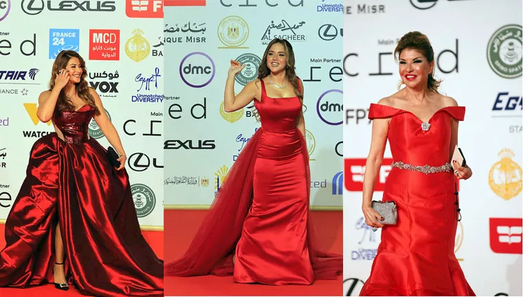 “ليلة حمراء”.. 25 صورة لـ النجمات بفساتين حمراء في افتتاح مهرجان القاه