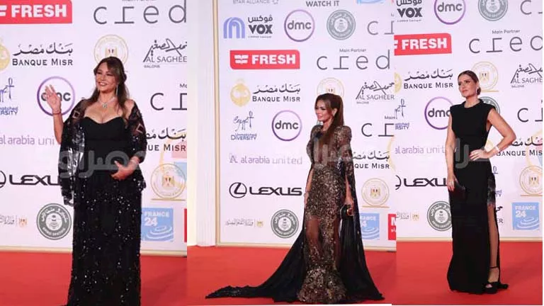 ٢٠ صورة لفنانات بإطلالات جريئة على السجادة الحمراء في ختام القاهرة الس