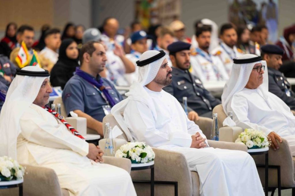 ذياب بن محمد يشهد افتتاح منتدى الشباب الكشفي العربي السادس في أبوظبي
