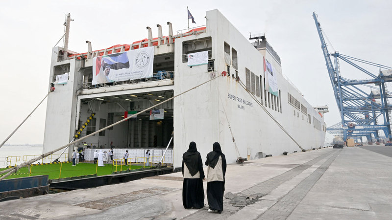 10 ملايين «وجبة» على متن «سفينة محمد بن راشد الإنسانية» دعماً لسكان غزة