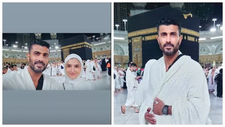 أمام الكعبة.. محمد سامي ومي عمر يؤديان العمرة