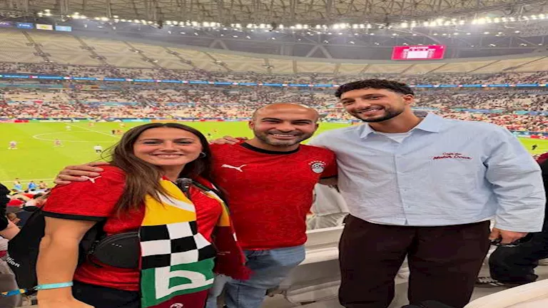 5 صور لظهور ابنة ميشيل يانكون مع زوجها في بطولة كأس العرب