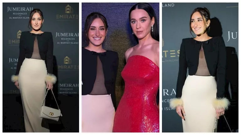 أمينة خليل تنشر صورة مع كاتي بيري من حفلة غنائية في الإمارات