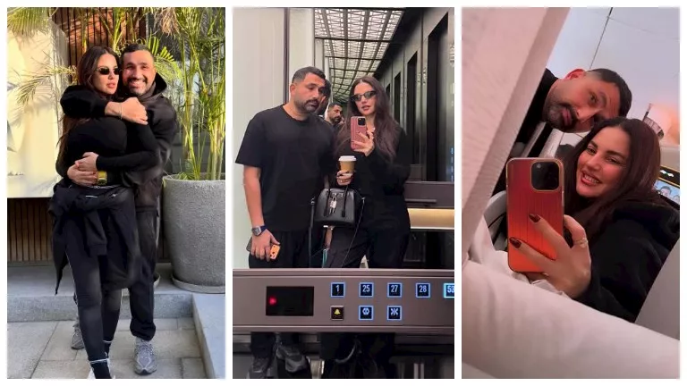 وسط أجواء رومانسية.. درة تحتفل مع زوجها بعيد الحب