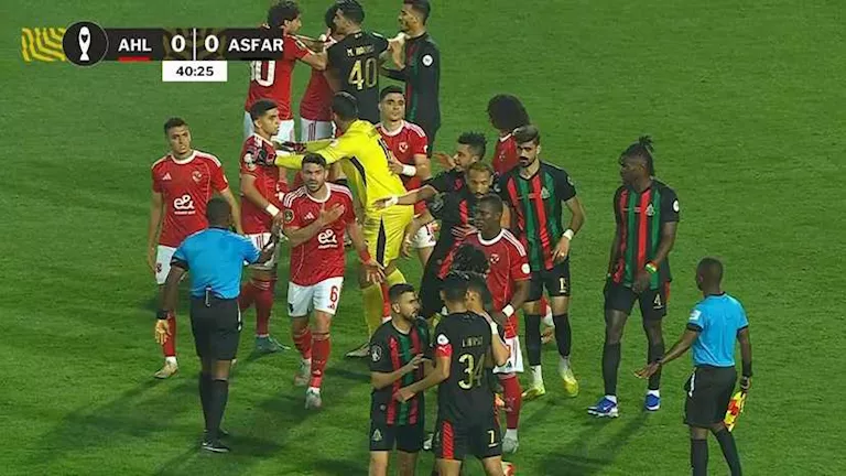 ما لم تشاهده في مباراة الأهلي والجيش الملكي بدوري الأبطال